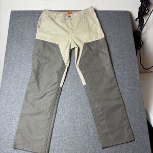 Field And Stream Canvas Double Knee Work Wear Pants Beige Size 34X30